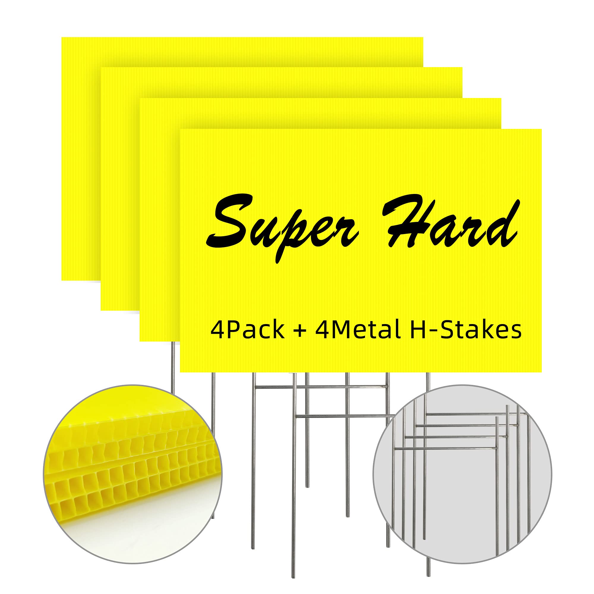 LARREEDE yard signs lock onto stakes for a clean display.
