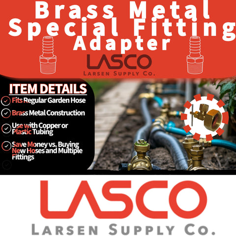 LASCO 17-8385 works with copper or plastic tubing for easy installation.