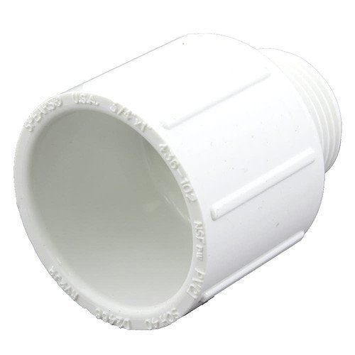 LASCO 436-213BC reducing adapter for 1.5 in MPT to 2 in slip, great for PVC transitions.