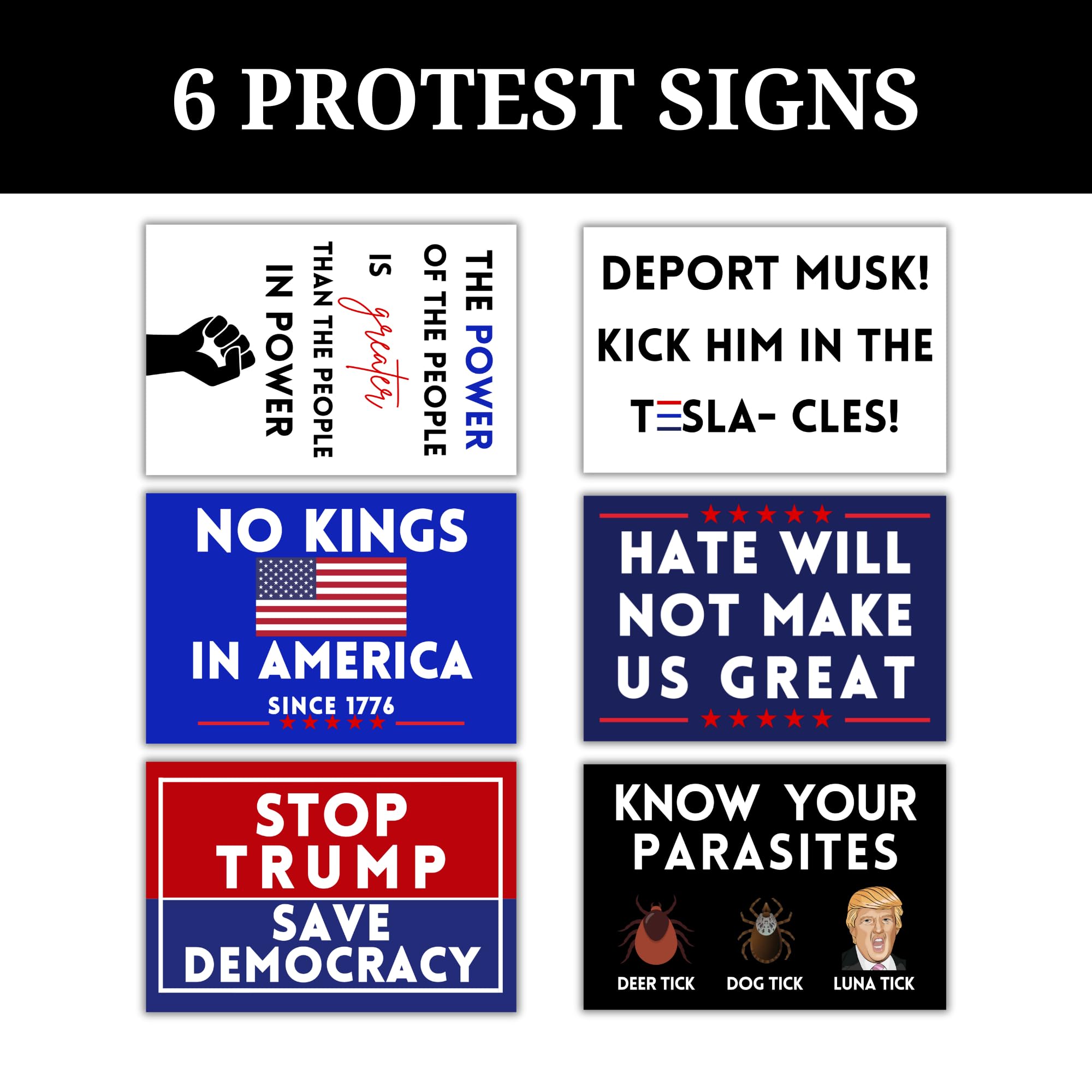 Lashicorn 12x18 handheld signs ready for group demonstrations and yard displays.