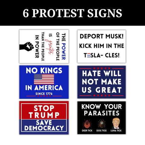 Lashicorn 12x18 handheld signs ready for group demonstrations and yard displays.