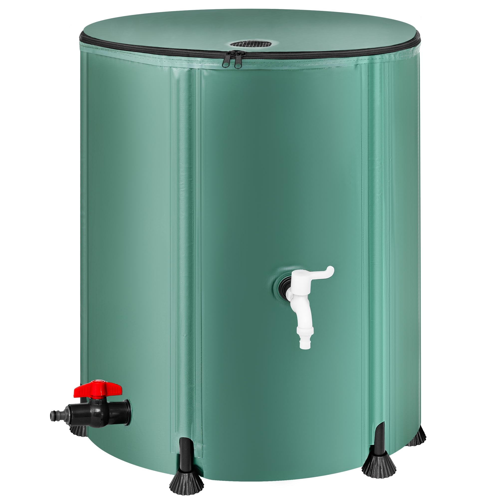 Laspeiraux collapsible rain barrel with integrated faucet for easy rainwater collection