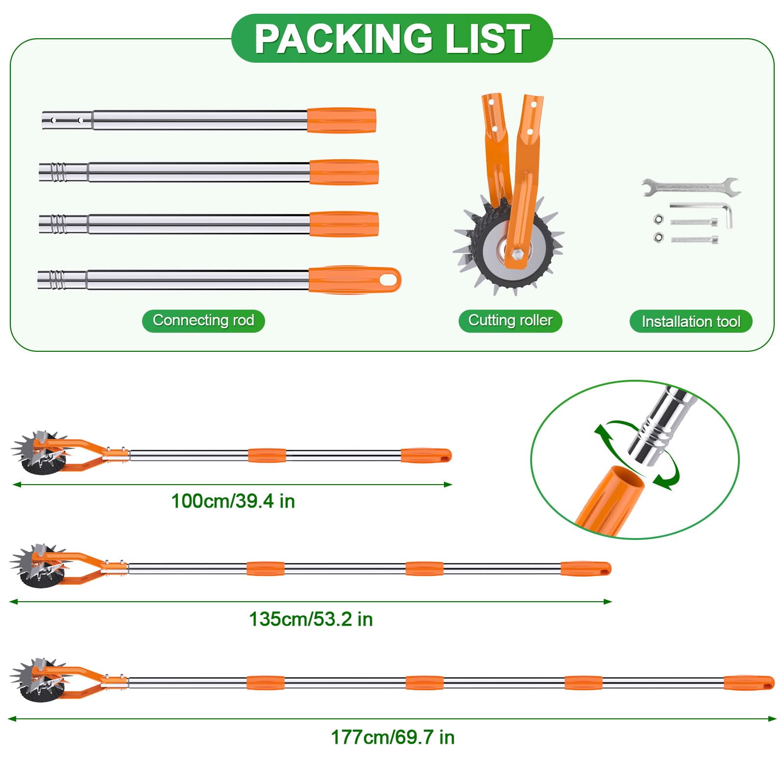LASTOOLS wheel edger cushion grip provides comfortable handling during long edging sessions.