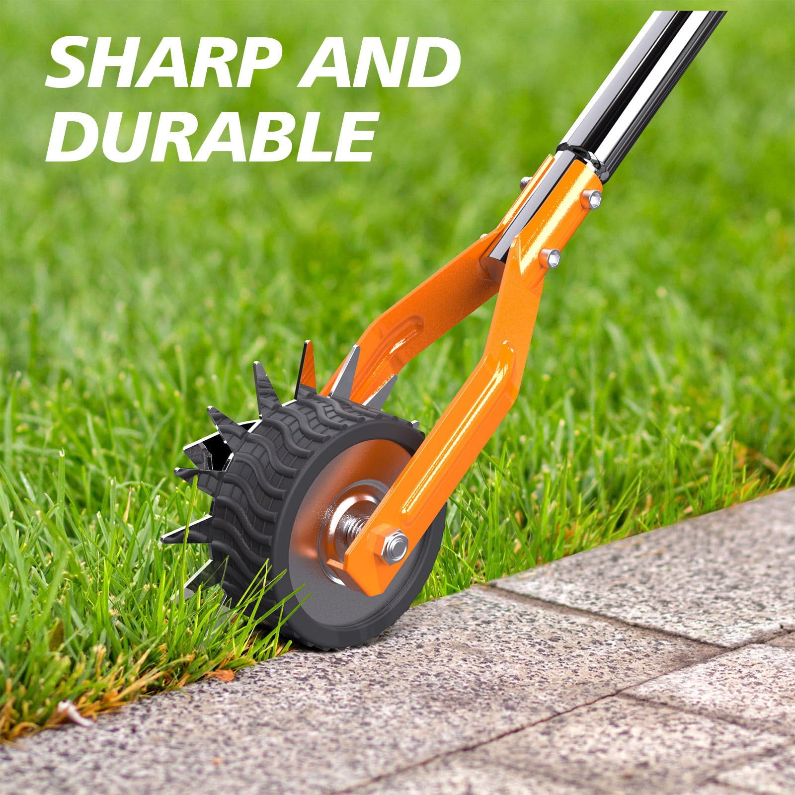 LASTOOLS wheel edger serrated blades demonstrate precise edge trimming and increased cutting power.