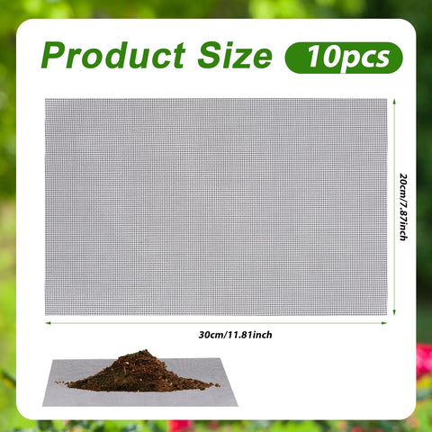 Lasuroa bonsai mesh drainage screen protecting soil during watering.