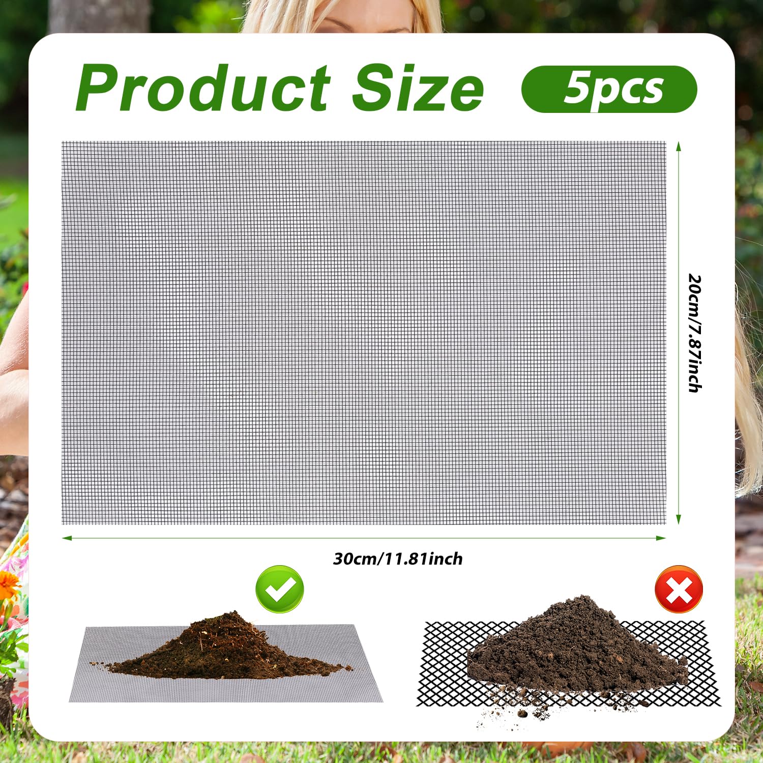 Lasuroa flower pot mesh bottom 30x20 cm in use on outdoor pot