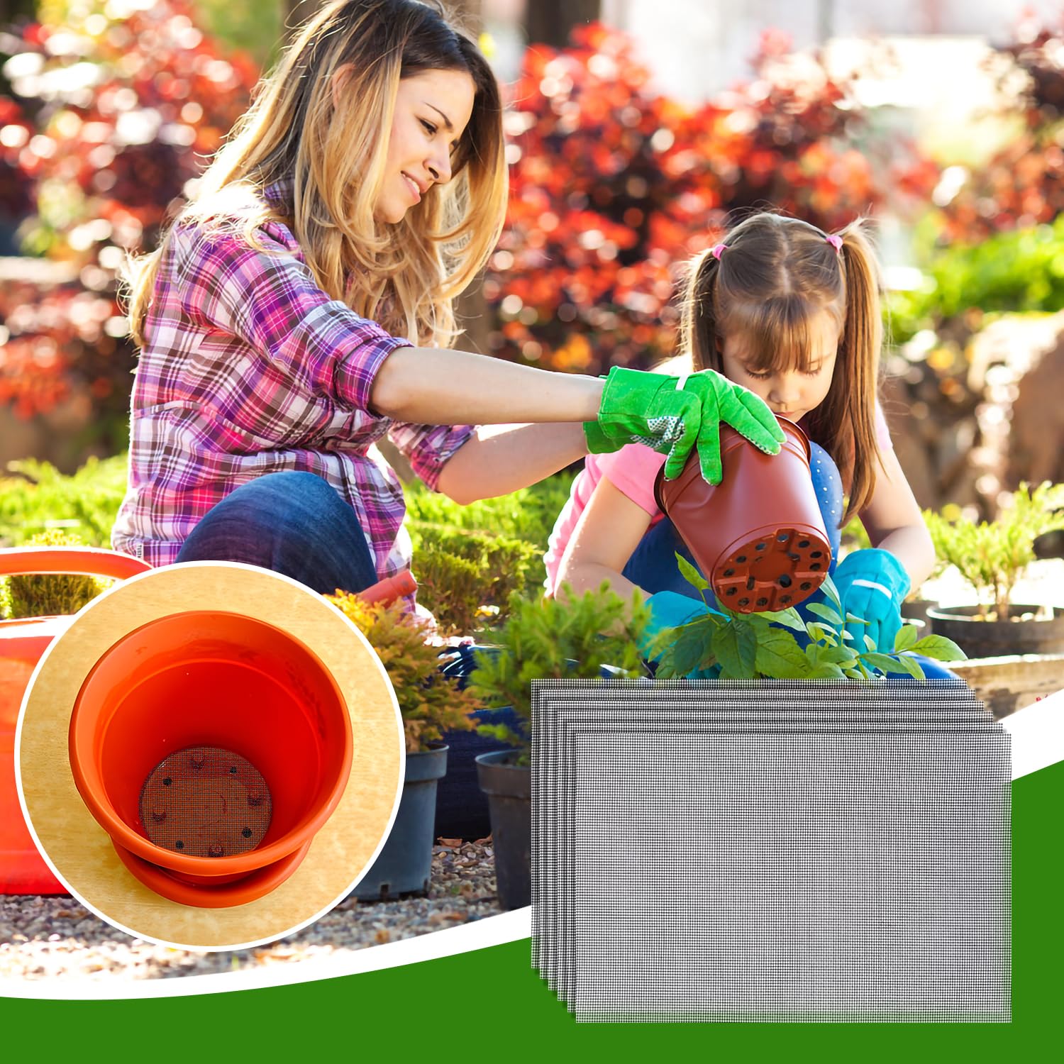 Lasuroa lightweight drainage mesh pad reduces pot weight and handling effort.