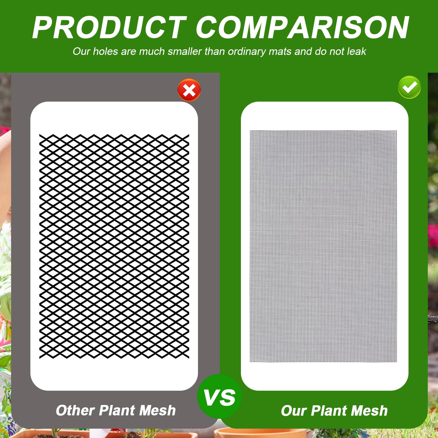 Lasuroa plant pot mesh filter set of ten pieces fits any pot.
