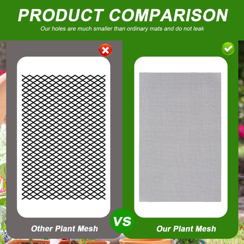 Lasuroa plant pot mesh filter set of ten pieces fits any pot.
