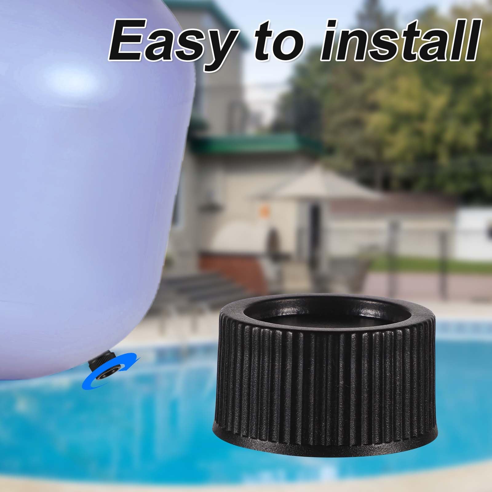 Lasuroa black plastic drain cap for pool filtration