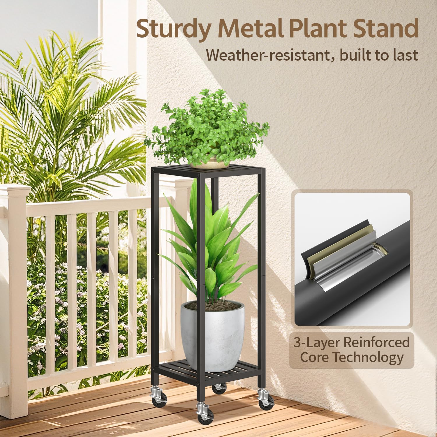LASZOLA 29.1-inch spacing ensures room for tall plants to thrive.
