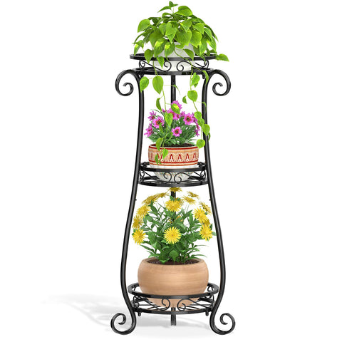 LASZOLA 3-tier plant stand assembly demonstrates quick setup with minimal tools.