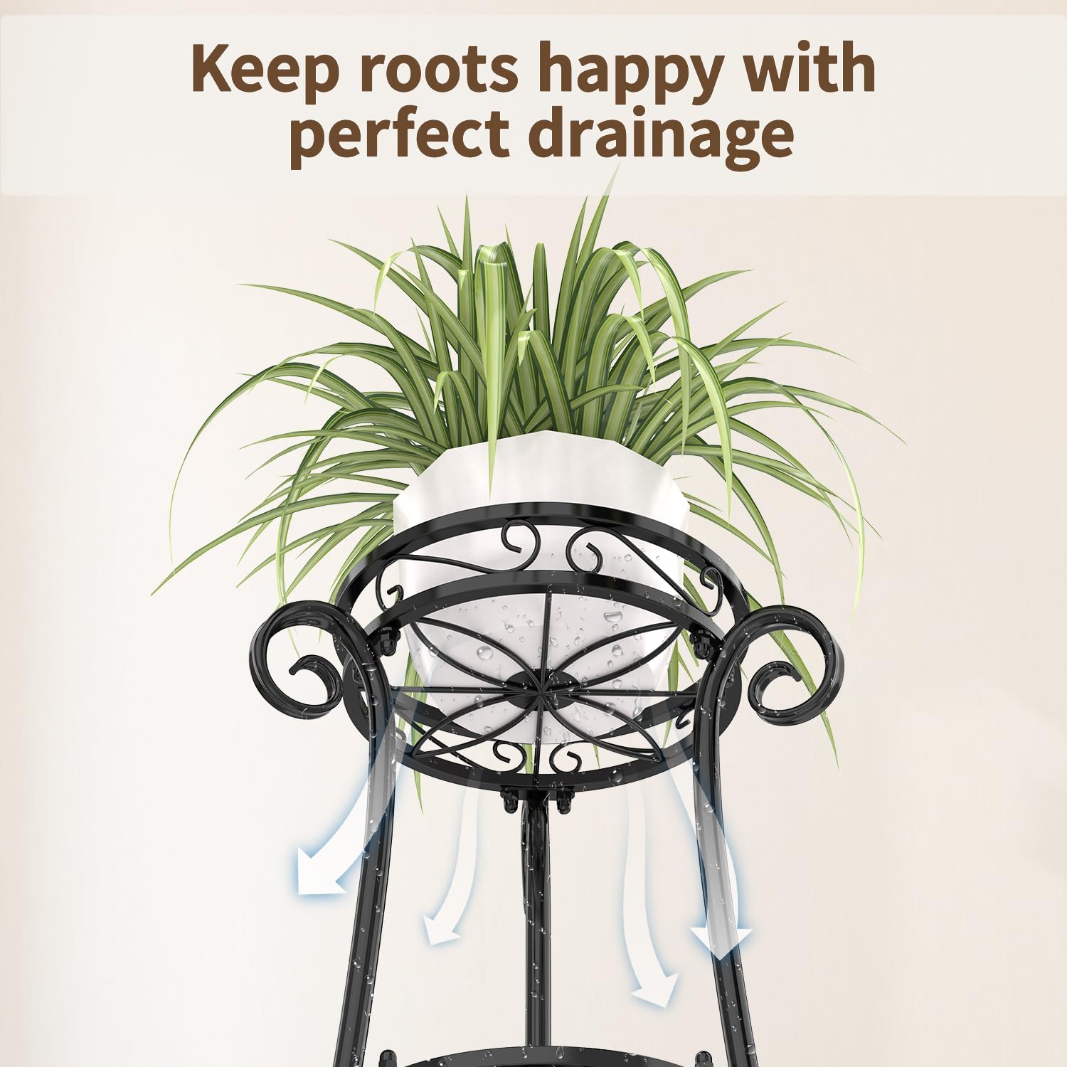 LASZOLA vintage-curved iron design elevates decor in any room.