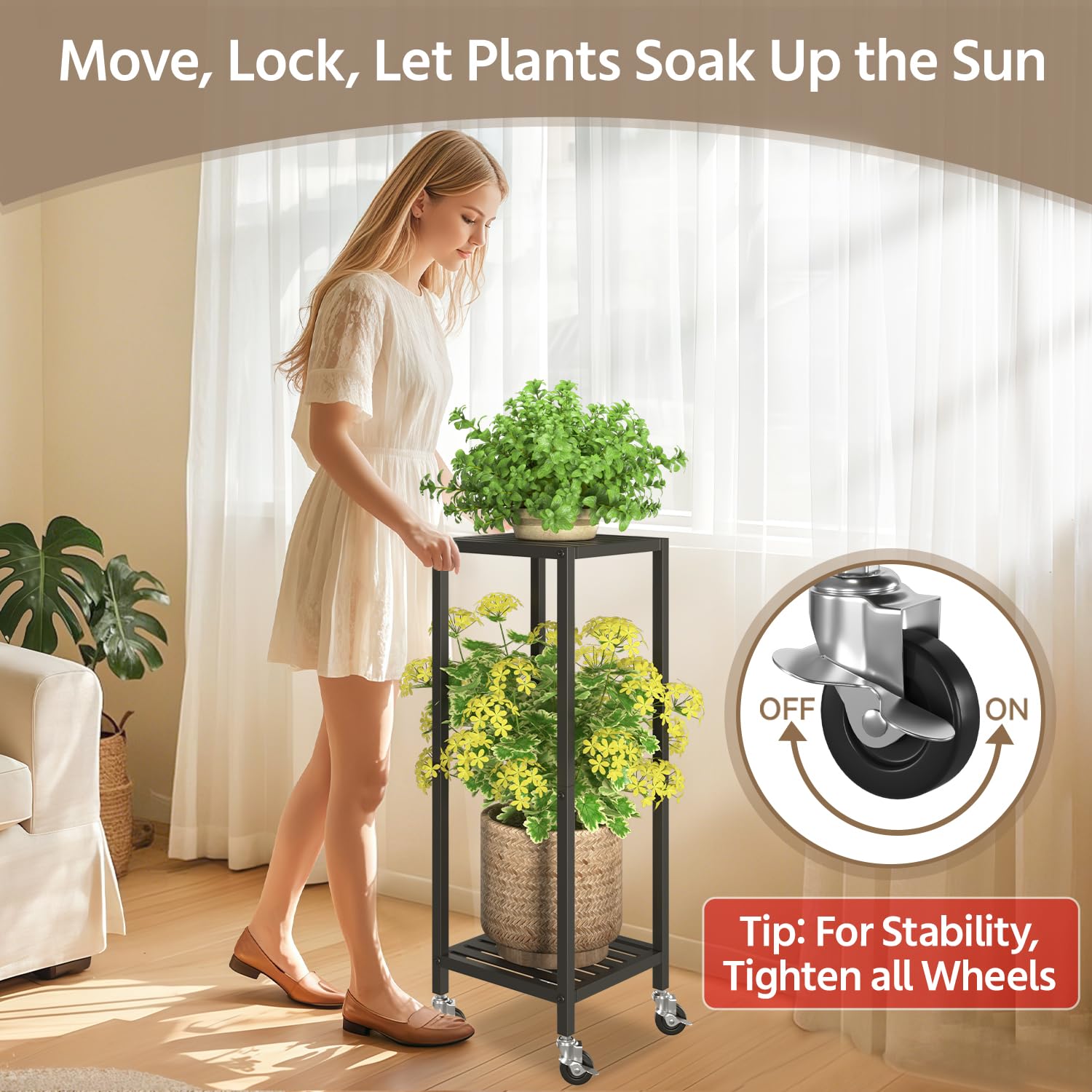 LASZOLA adjustable feet help balance on uneven floors and protect surfaces.