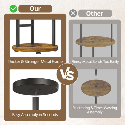 LASZOLA stable base plant stand features widened base for reliable balance