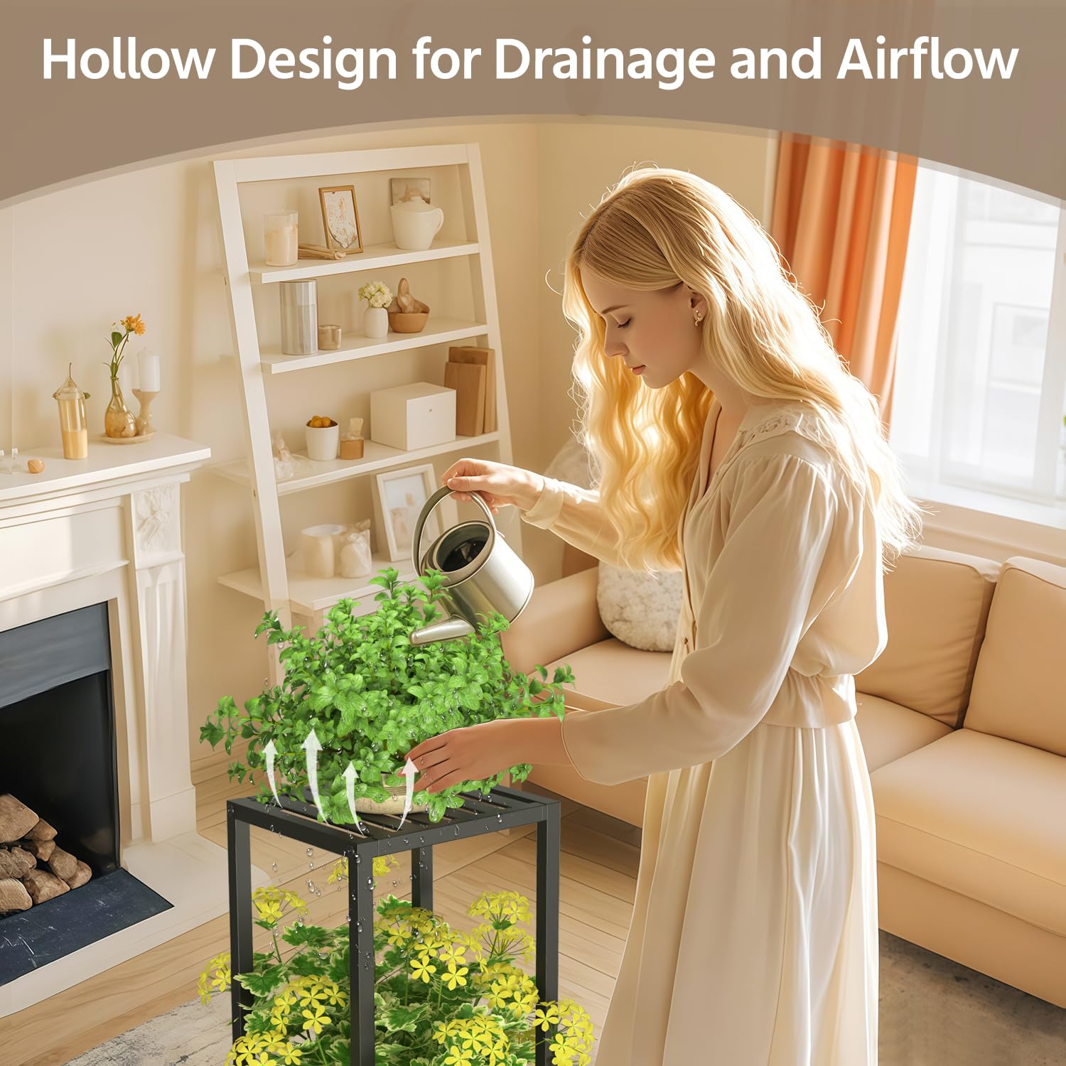 LASZOLA sturdy iron frame delivers solid support for heavy pots.