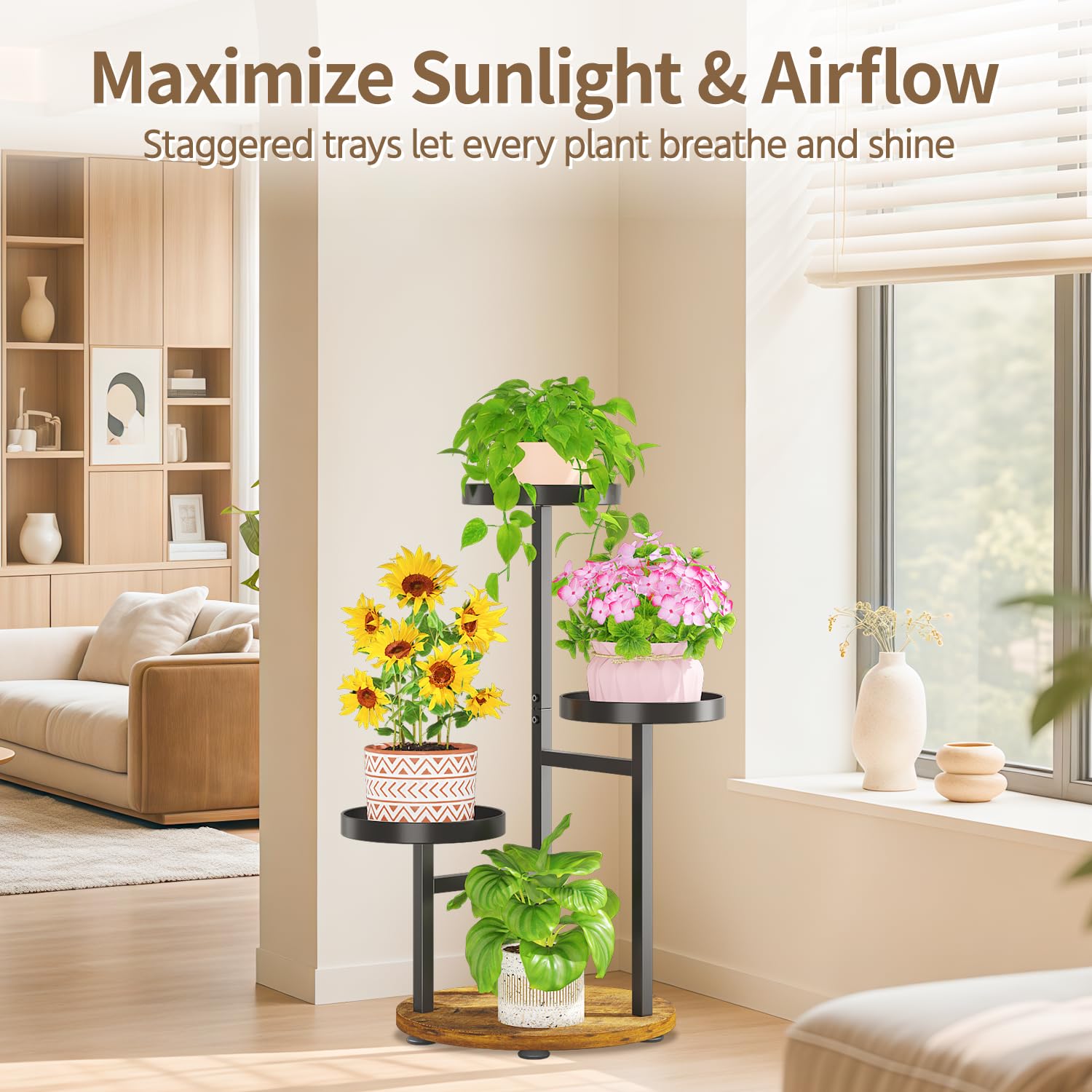 LASZOLA tiered layout ensures sunlight reaches every leaf for healthy growth