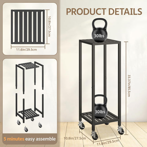 LASZOLA wheels with lock provide easy mobility and stable placement when needed.