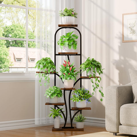 LATIBELL 51-inch tall rack elevates plants to create a lush focal point