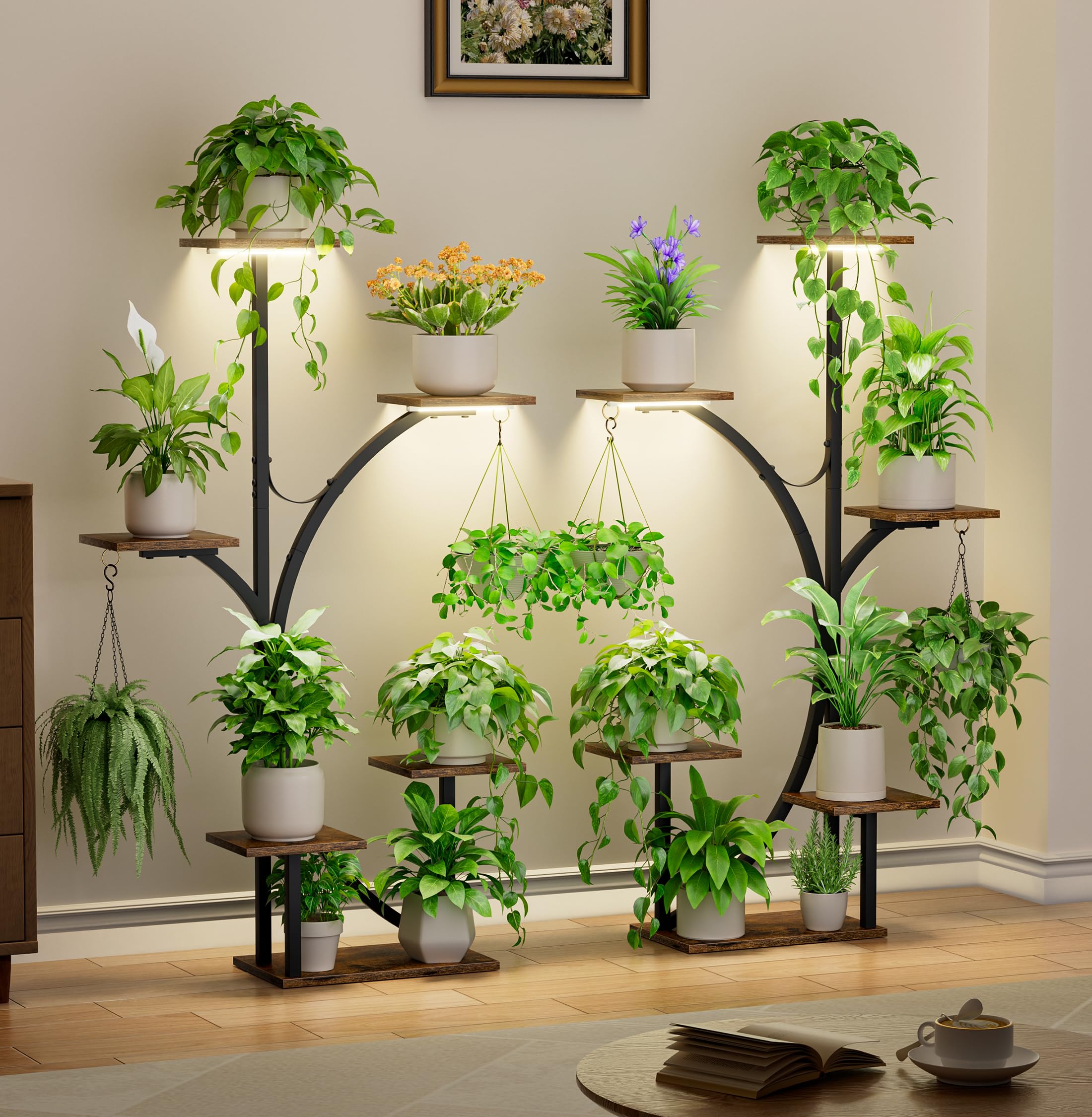 LATIBELL 6-tier 47-inch plant shelves saving floor space