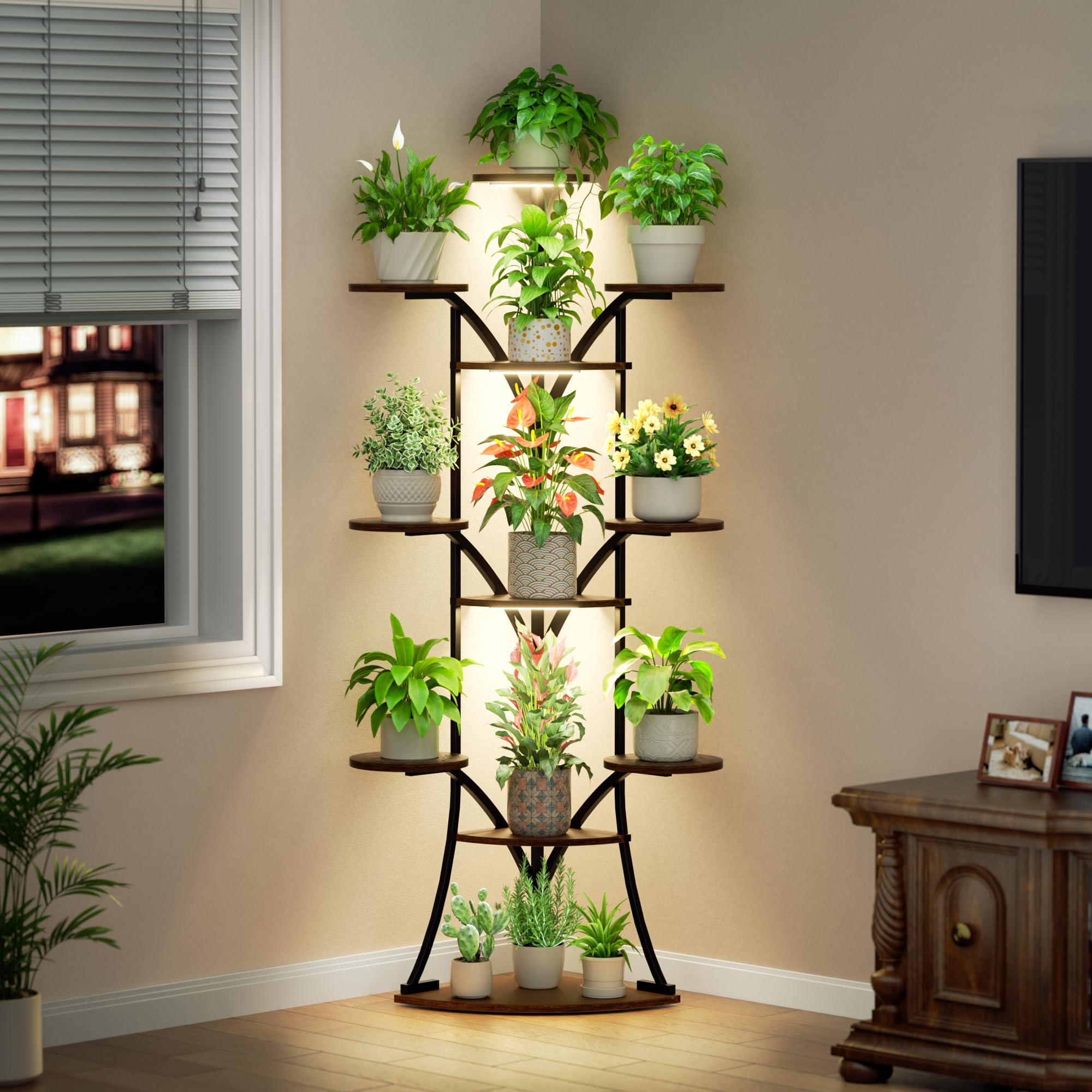LATIBELL black finish adds modern flair to indoor plant arrangements