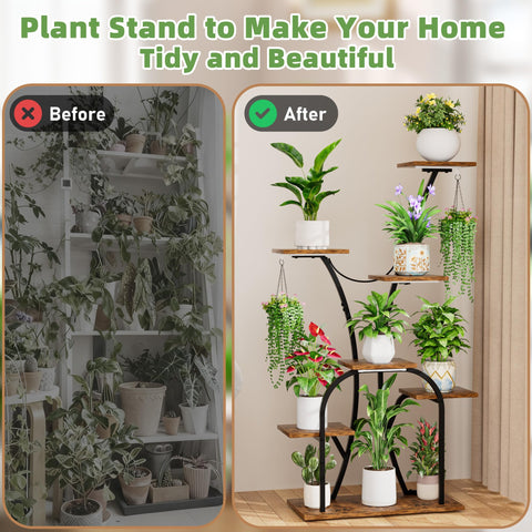 LATIBELL black metal plant shelves are durable and sturdy.