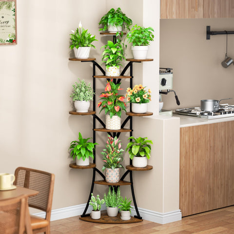 LATIBELL curved design enhances room aesthetics with a stylish plant shelf