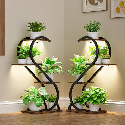 LATIBELL indoor plant shelf shows sturdy metal frame for durable greenery