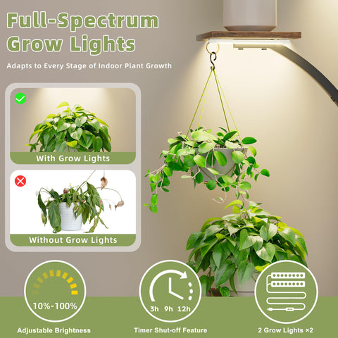 LATIBELL K-shaped stand with grow lights enhances indoor aesthetics