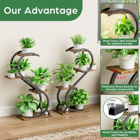 LATIBELL plant stand doubles as display for knickknacks and photos