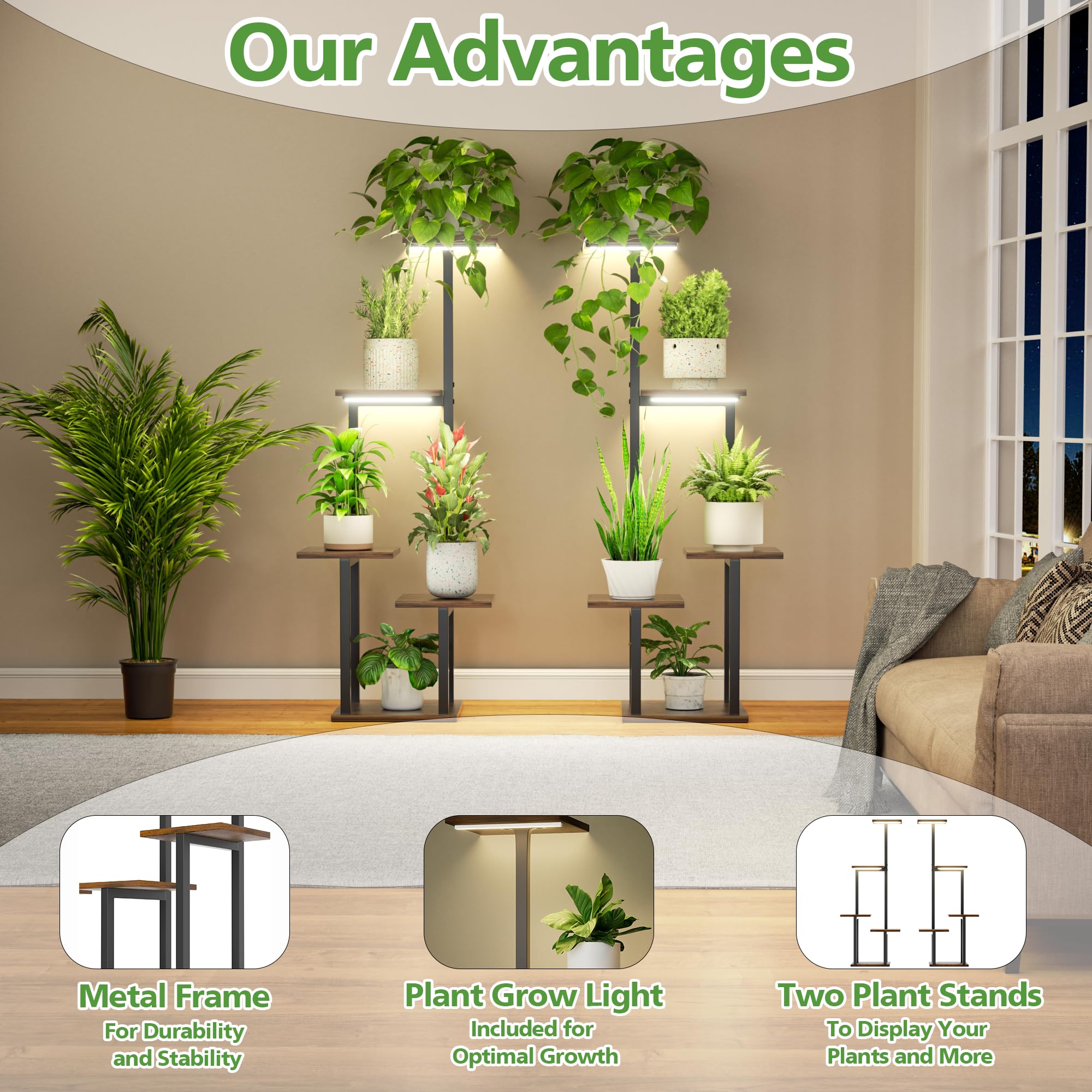 LATIBELL plant stand with simple assembly and included tools for quick setup.