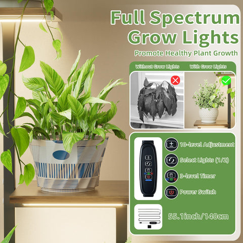 LATIBELL plant stand with grow light dimming offers adjustable brightness for foliage.