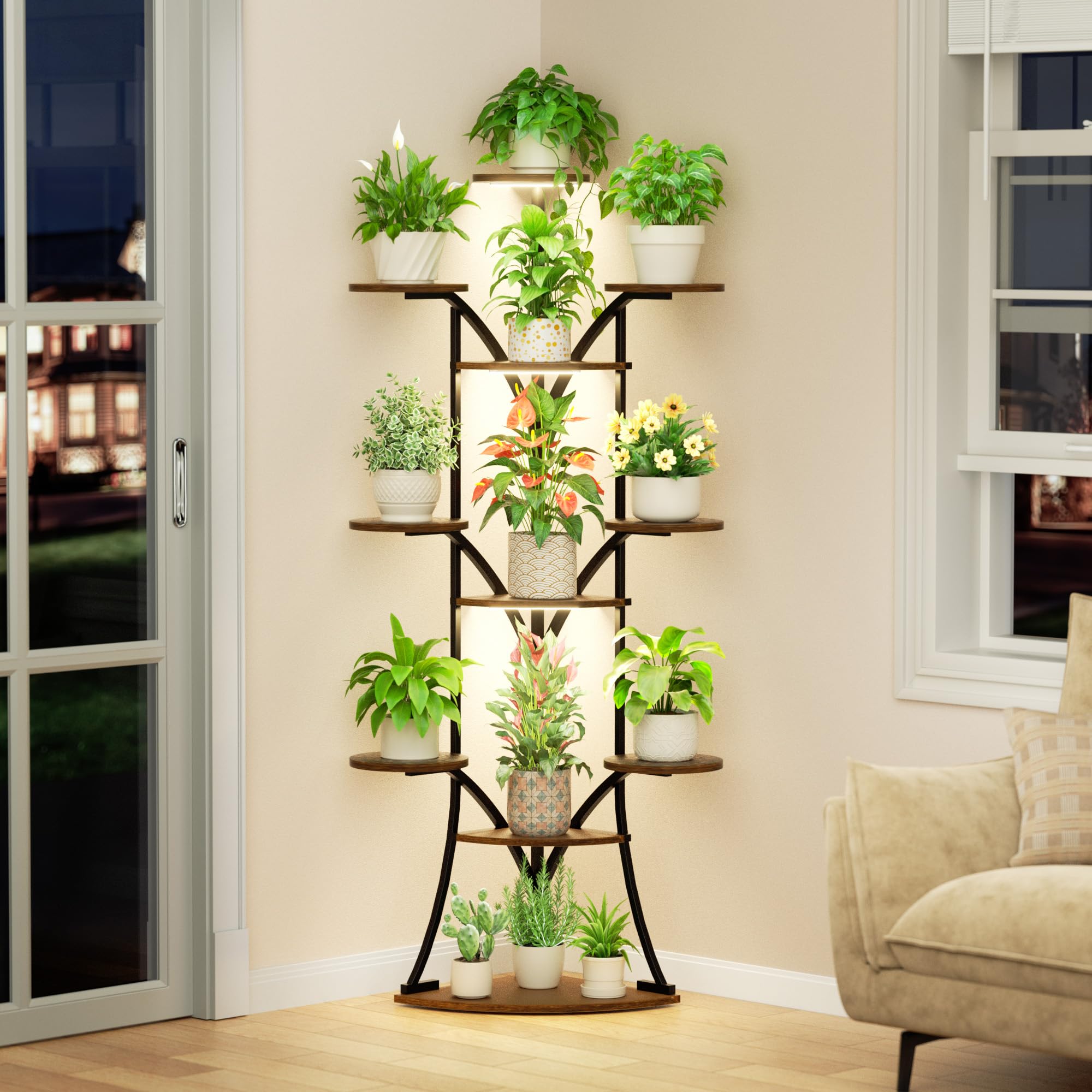 LATIBELL plant stand with grow lights for lush indoor greenery