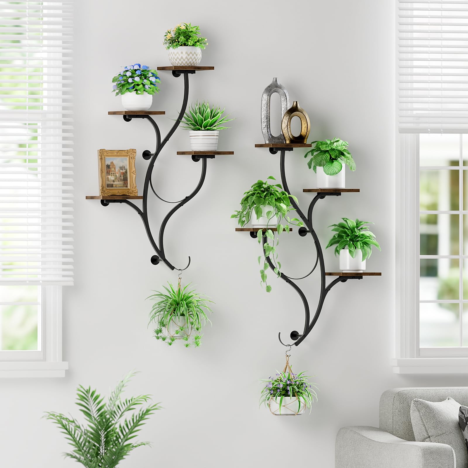 LATIBELL wall-mount planter vertical display with greenery
