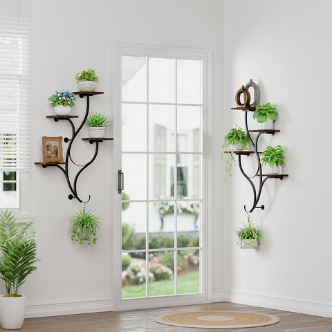 LATIBELL wall planter displaying small plants and candles as art