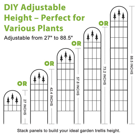 LATIHUUM adjustable-height trellis demonstrates flexible garden planning