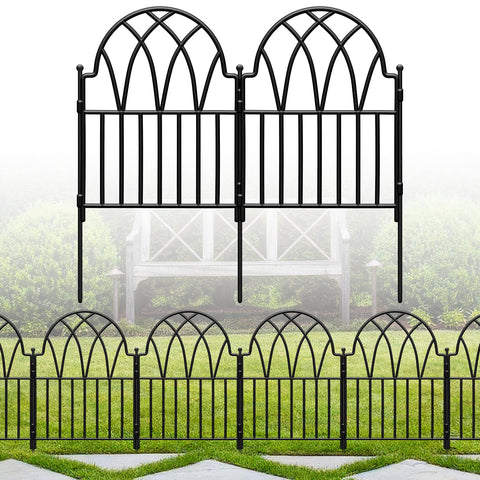 LATIHUUM arch garden fence panel front view defines borders and enhances curb appeal.