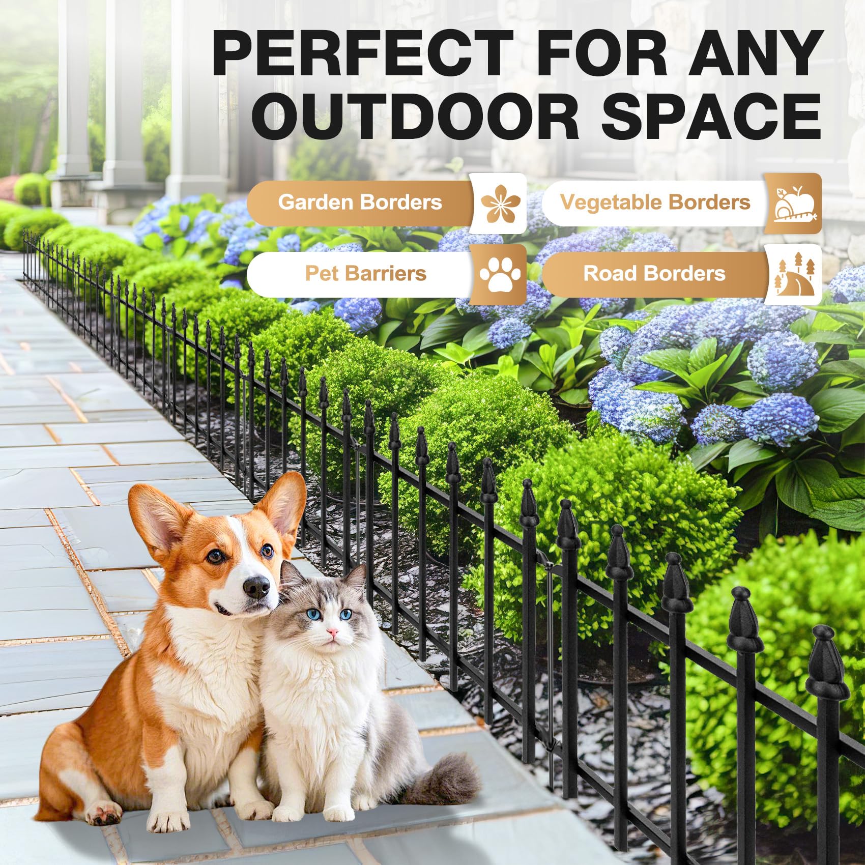 LATIHUUM decorative border enhancing yard aesthetics and space definition.