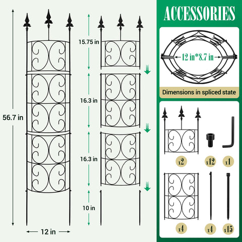 LATIHUUM oval structure when joined forms a decorative garden arch.
