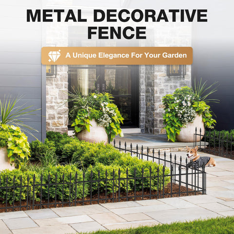 LATIHUUM patio and flower bed fencing creating organized outdoor areas.