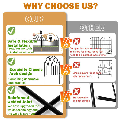 LATIHUUM rustproof black finish fence panel withstands weather while staying decorative.
