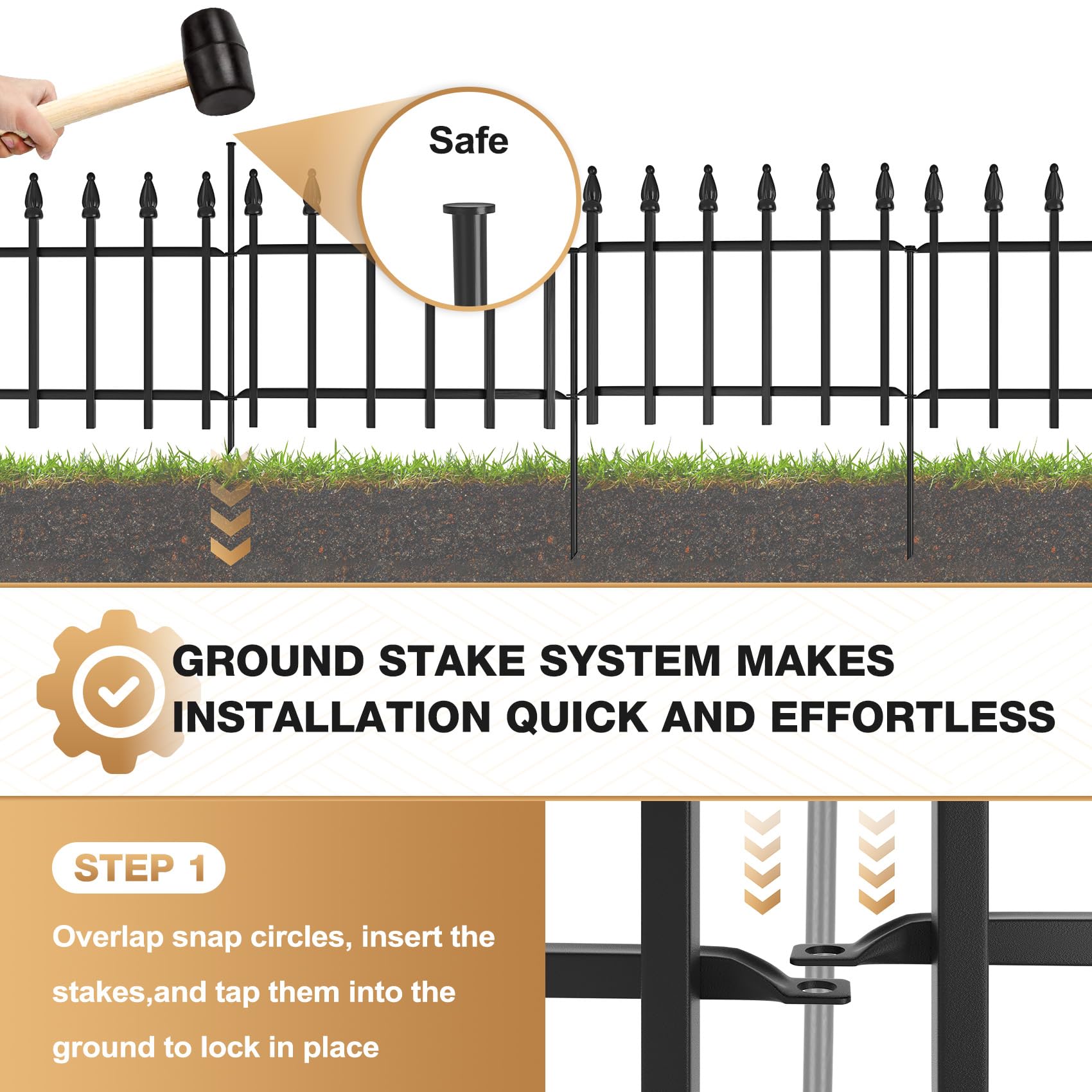 LATIHUUM smooth-edge fence protecting pets and kids with safety.