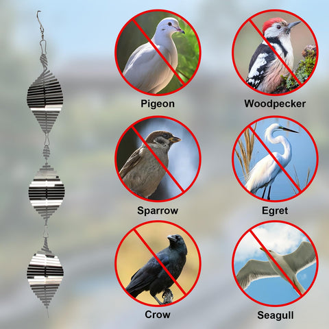 LATTHANT easy-install set with hooks makes hanging bird deterrents quick and tool-free