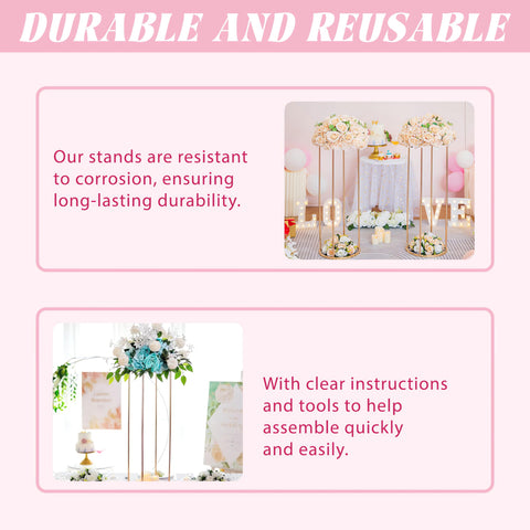 Latywen outdoor-use pedestal stands suitable for versatile venues