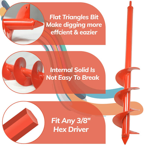 Lauyeboho auger attached to a 3/8-inch drill showing compatibility.