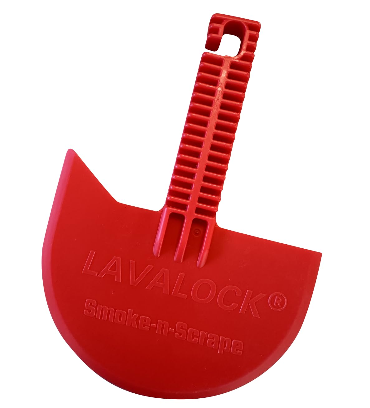 LavaLock Smok-n-Scrape in action cleaning grill grates and residue.