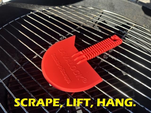 LavaLock Smok-n-Scrape porcelain-safe scrapes coated grills without damage.