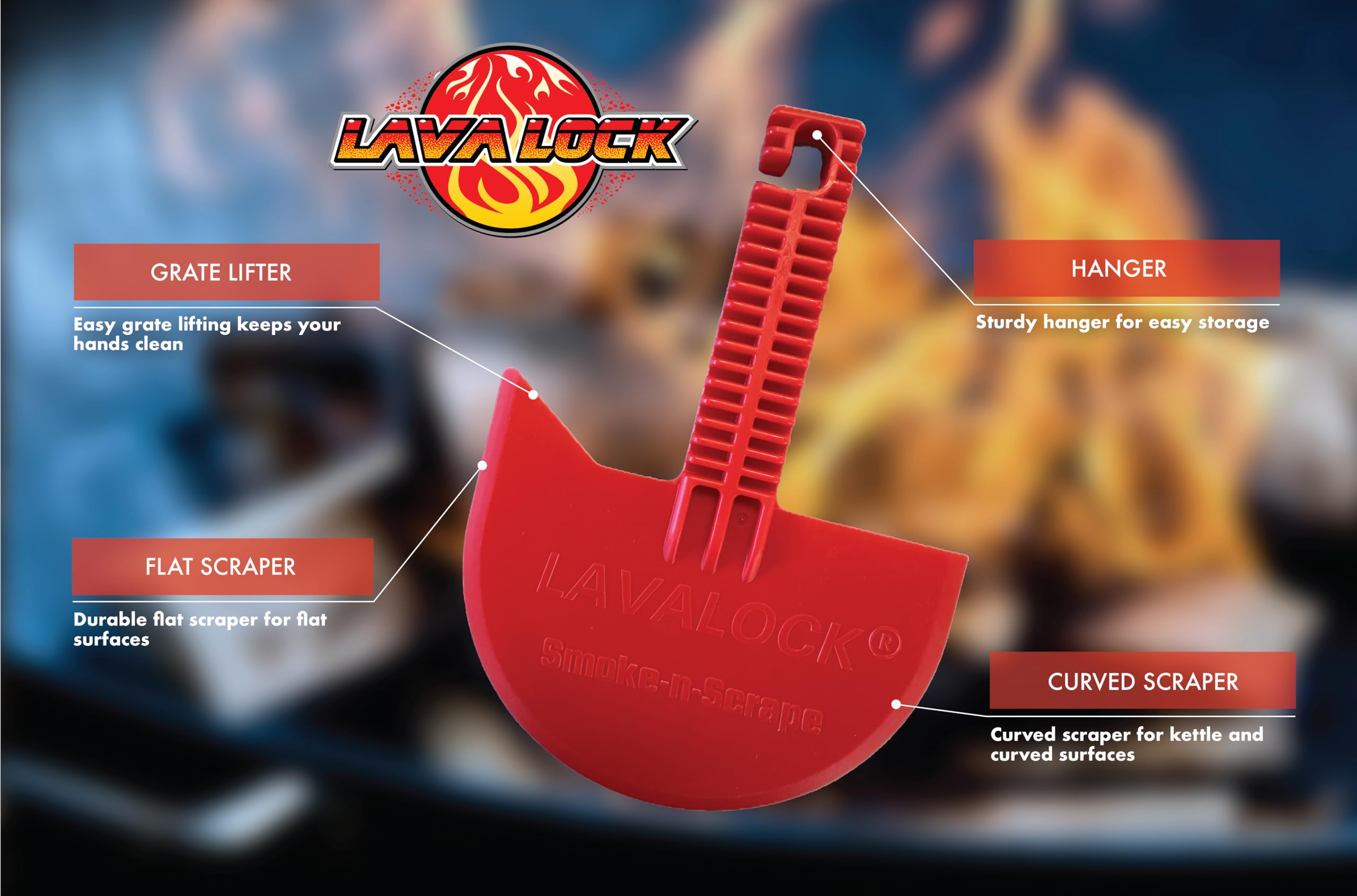 LavaLock Smok-n-Scrape removes built-up grease safely from surfaces.