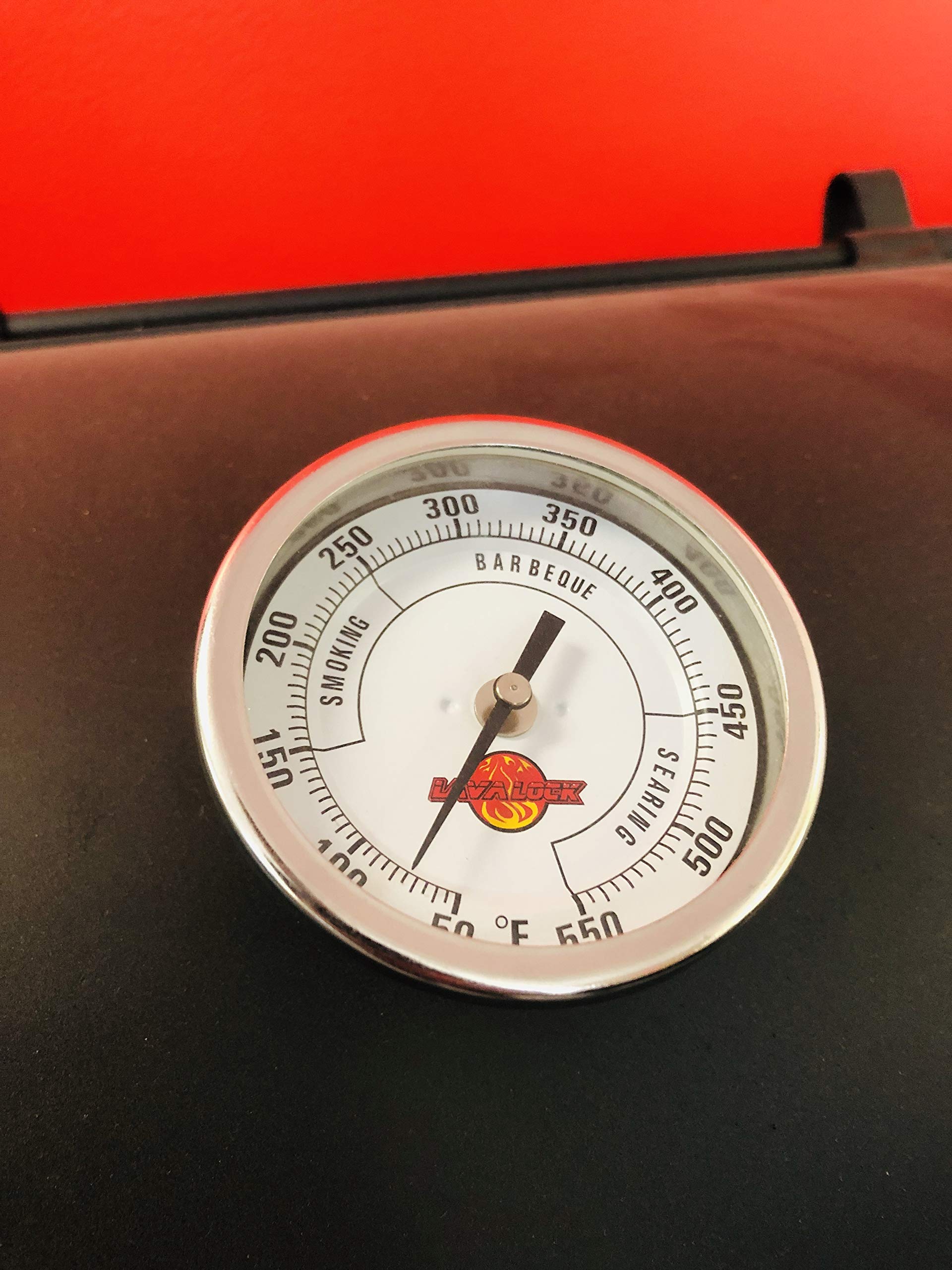 LavaLock 2.5in stem thermometer with 1/2 in NPT thread for easy fit