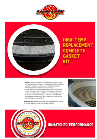 LavaLock proprietary gasket blend used in durable sealing material.